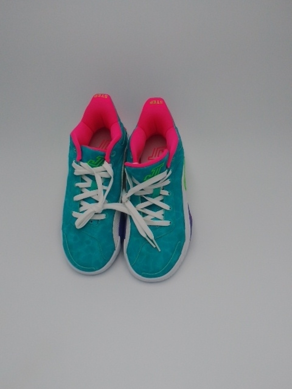Jordan Tatum 2 Kids Teal Pink Athletic Sneakers - Sz 5Y